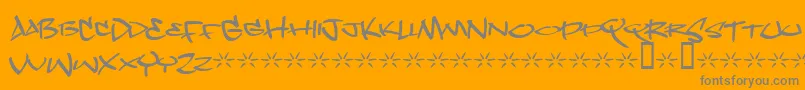 Dope ffy Font – Gray Fonts on Orange Background