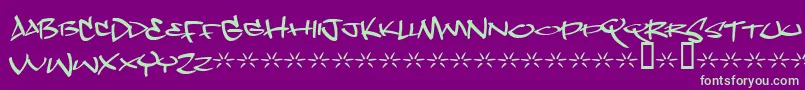 Dope ffy Font – Green Fonts on Purple Background