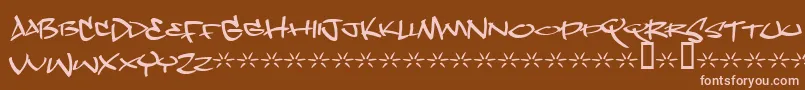 Dope ffy Font – Pink Fonts on Brown Background