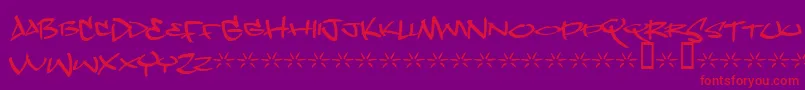 Dope ffy Font – Red Fonts on Purple Background
