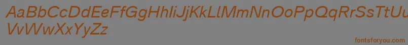 Analogue56oblique Font – Brown Fonts on Gray Background