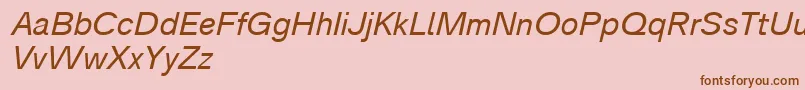 Analogue56oblique Font – Brown Fonts on Pink Background