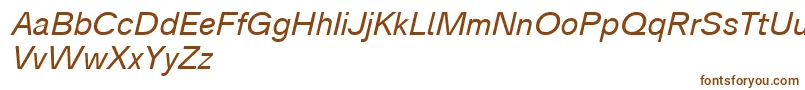 Analogue56oblique Font – Brown Fonts on White Background