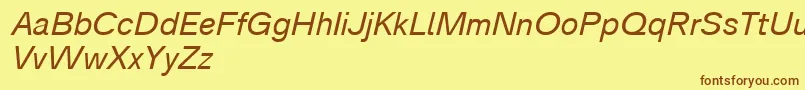 Analogue56oblique Font – Brown Fonts on Yellow Background