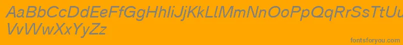 Analogue56oblique Font – Gray Fonts on Orange Background