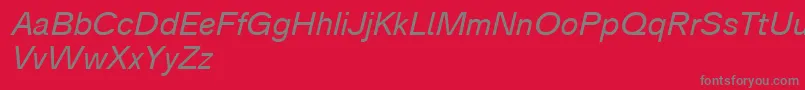 Czcionka Analogue56oblique – szare czcionki na czerwonym tle