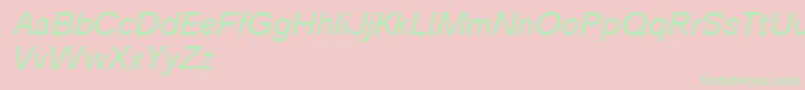 Analogue56oblique Font – Green Fonts on Pink Background