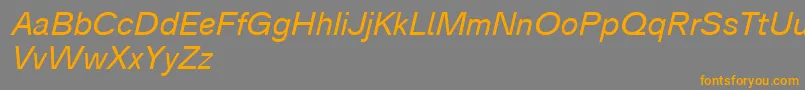 Analogue56oblique Font – Orange Fonts on Gray Background