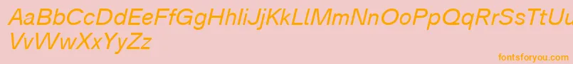Analogue56oblique Font – Orange Fonts on Pink Background