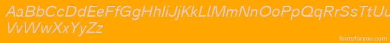 Analogue56oblique Font – Pink Fonts on Orange Background