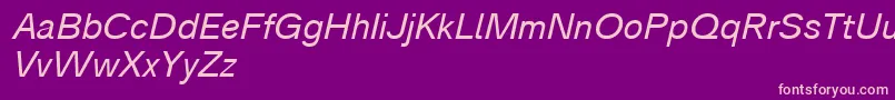 Analogue56oblique Font – Pink Fonts on Purple Background