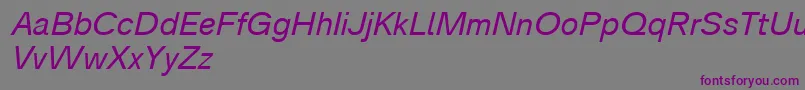 Analogue56oblique Font – Purple Fonts on Gray Background