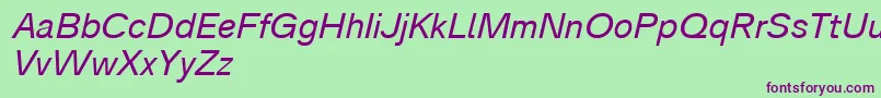 Analogue56oblique Font – Purple Fonts on Green Background
