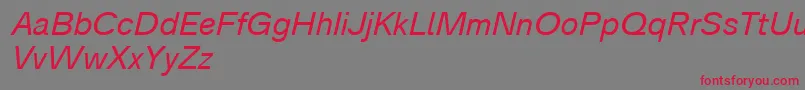 Analogue56oblique Font – Red Fonts on Gray Background