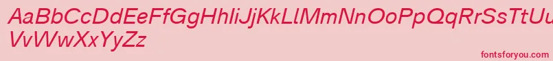 Analogue56oblique Font – Red Fonts on Pink Background