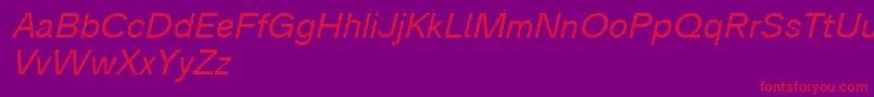 Analogue56oblique Font – Red Fonts on Purple Background