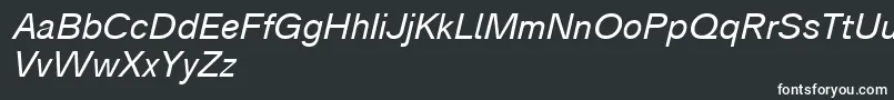 Analogue56oblique Font – White Fonts on Black Background