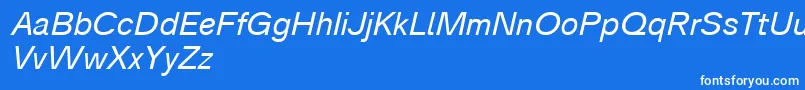 Analogue56oblique Font – White Fonts on Blue Background