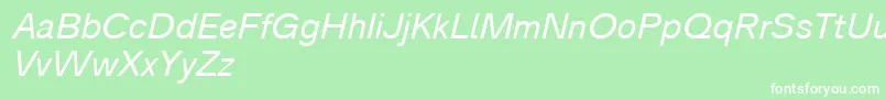 Analogue56oblique Font – White Fonts on Green Background