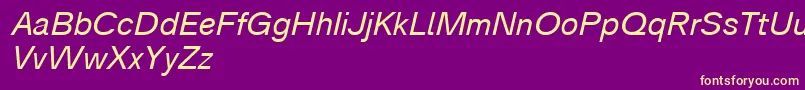 Analogue56oblique Font – Yellow Fonts on Purple Background