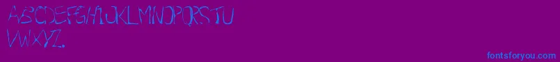 fuente BuryMe – Fuentes Azules Sobre Fondo Morado
