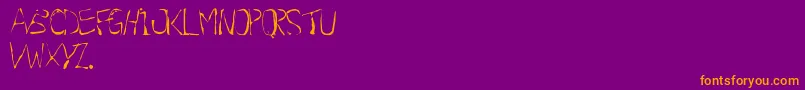 Police BuryMe – polices orange sur fond violet
