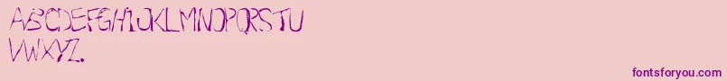 Fonte BuryMe – fontes roxas em um fundo rosa