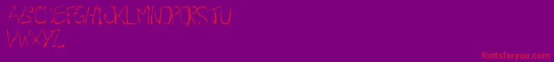 Police BuryMe – polices rouges sur fond violet
