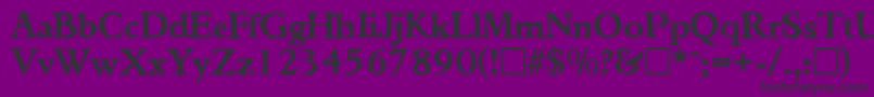 TiconderogaRegular Font – Black Fonts on Purple Background