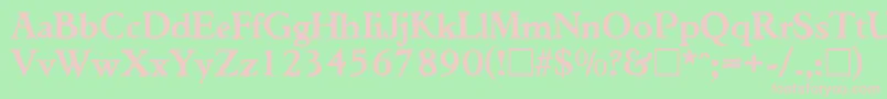 TiconderogaRegular Font – Pink Fonts on Green Background