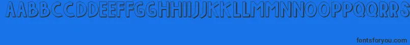Шрифт IndahPapuaku – чёрные шрифты на синем фоне