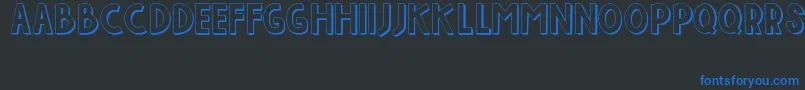 IndahPapuaku-fontti – siniset fontit mustalla taustalla