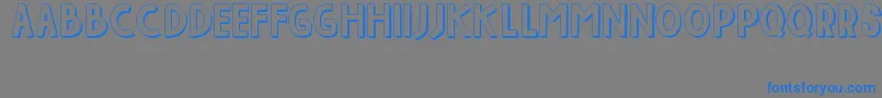 IndahPapuaku Font – Blue Fonts on Gray Background