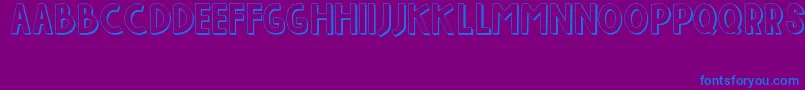 IndahPapuaku Font – Blue Fonts on Purple Background
