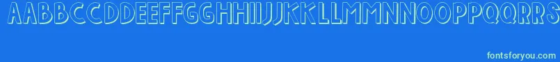 IndahPapuaku Font – Green Fonts on Blue Background