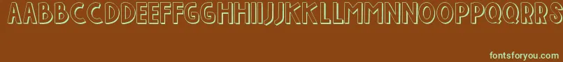 IndahPapuaku Font – Green Fonts on Brown Background