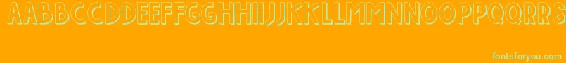 IndahPapuaku Font – Green Fonts on Orange Background