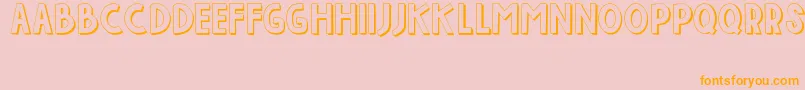 IndahPapuaku Font – Orange Fonts on Pink Background