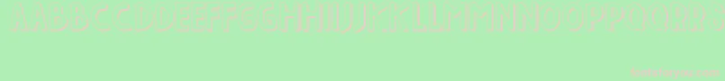 フォントIndahPapuaku – 緑の背景にピンクのフォント