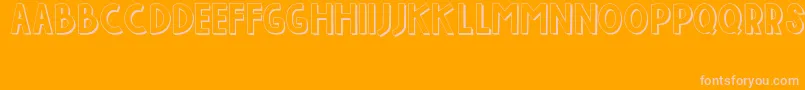 IndahPapuaku Font – Pink Fonts on Orange Background