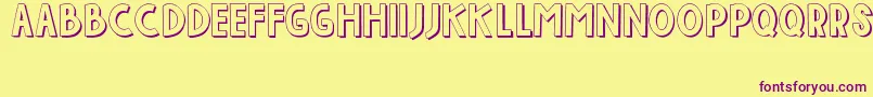 IndahPapuaku Font – Purple Fonts on Yellow Background