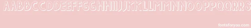 フォントIndahPapuaku – ピンクの背景に白い文字