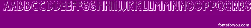 IndahPapuaku Font – White Fonts on Purple Background