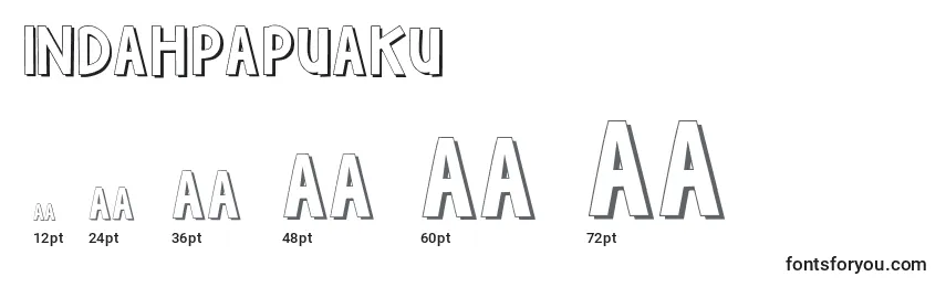 IndahPapuaku (42902) Font Sizes