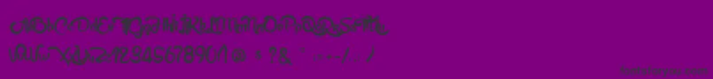 AnabelleScriptLight Font – Black Fonts on Purple Background