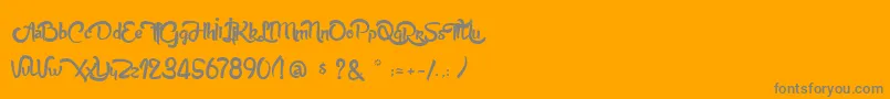 Шрифт AnabelleScriptLight – серые шрифты на оранжевом фоне