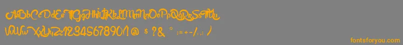 AnabelleScriptLight Font – Orange Fonts on Gray Background