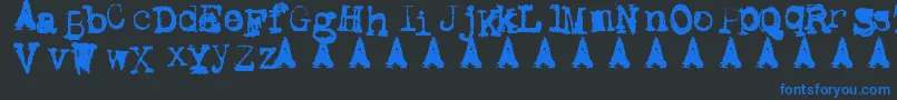 Metali1 Font – Blue Fonts on Black Background