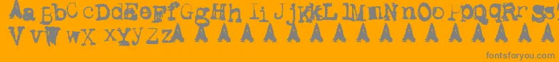 Metali1-Schriftart – Graue Schriften auf orangefarbenem Hintergrund