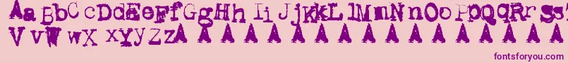 Metali1-Schriftart – Violette Schriften auf rosa Hintergrund